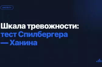 Шкала тревожности: тест Спилбергера - Ханина Шкала тревожности: тест Спилбергера - Ханина