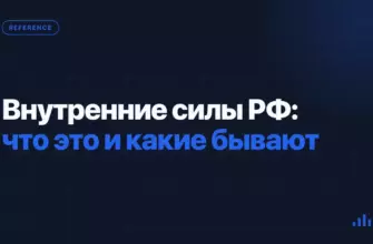 Внутренние силы РФ: что это и какие бывают Внутренние силы РФ: что это и какие бывают
